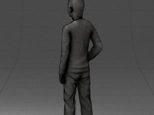 teenager in t-shirt 0204-4 3D Model