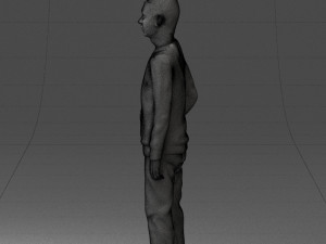 teenager in t-shirt 0204-4 3D Model