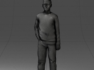 teenager in t-shirt 0204-4 3D Model