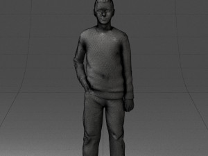 teenager in t-shirt 0204-4 3D Model