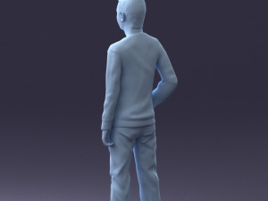 teenager in t-shirt 0204-4 3d print ready 3D 프린트 모델