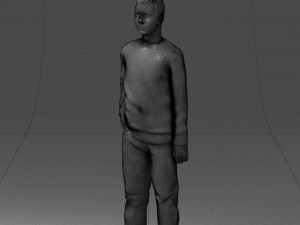 teenager in t-shirt 0204-4 3d print ready 3D 프린트 모델
