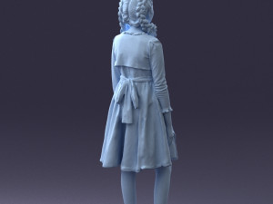 girl in dress 0809 3d print ready Modèles 3D en vedette