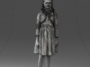 girl in dress 0809 3d print ready Modèles 3D en vedette
