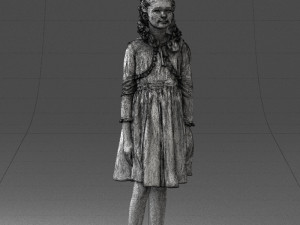 girl in dress 0809 3d print ready Modèles 3D en vedette