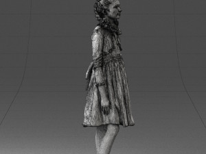 girl in dress 0809 3d print ready Modèles 3D en vedette