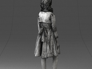 girl in dress 0809 3d print ready Modèles 3D en vedette