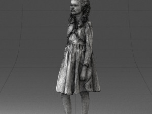 girl in dress 0809 3d print ready Modèles 3D en vedette
