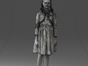 girl in dress 0809 3d print ready Modèles 3D en vedette
