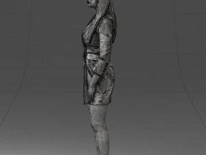 000278 Female Model in Black Business Dress 0708 3D Model