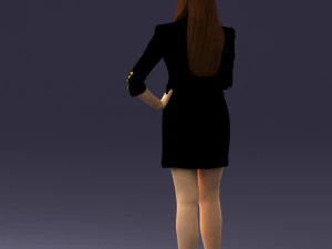 000277 Realistic Female Model in Business Dress with Smartphone 0708 3dp 3D Print Model