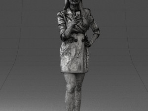 girl with phone 0708-1 3d print ready 3D Baskı Modeli