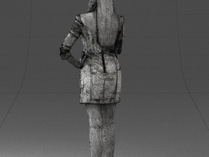 girl with phone 0708-1 3d print ready 3D Baskı Modeli