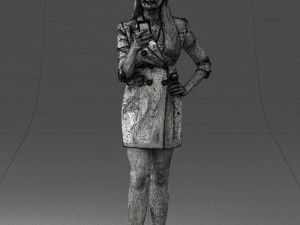girl with phone 0708-1 3d print ready 3D Baskı Modeli