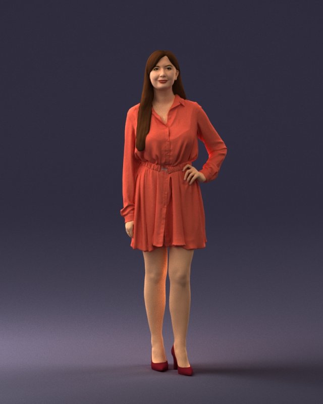 beautiful woman 0628 3d print ready Model Cetak 3D .c4d .max .obj .3ds .fbx .stl .blend 