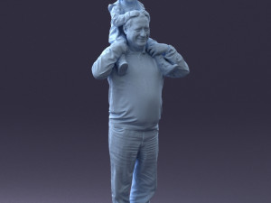 grandfather with boy 1023 3d print ready Modèles 3D en vedette