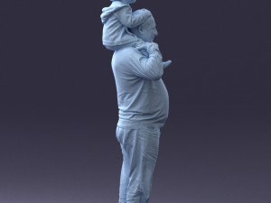 grandfather with boy 1023 3d print ready Modèles 3D en vedette