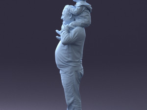 grandfather with boy 1023 3d print ready Modèles 3D en vedette