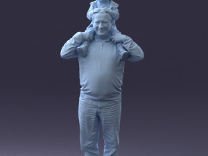 grandfather with boy 1023 3d print ready Modèles 3D en vedette