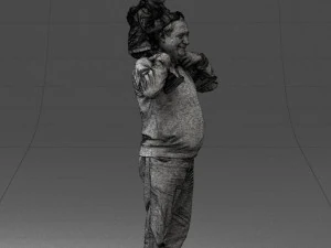 000198 Grandfather with Grandson on Shoulders 1023 3dp 3D Print Model