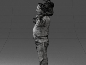 grandfather with boy 1023 3d print ready Modèles 3D en vedette