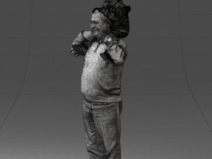 grandfather with boy 1023 3d print ready Modèles 3D en vedette
