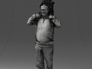 grandfather with boy 1023 3d print ready Modèles 3D en vedette