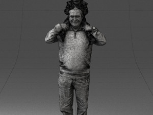 grandfather with boy 1023 3d print ready Modèles 3D en vedette