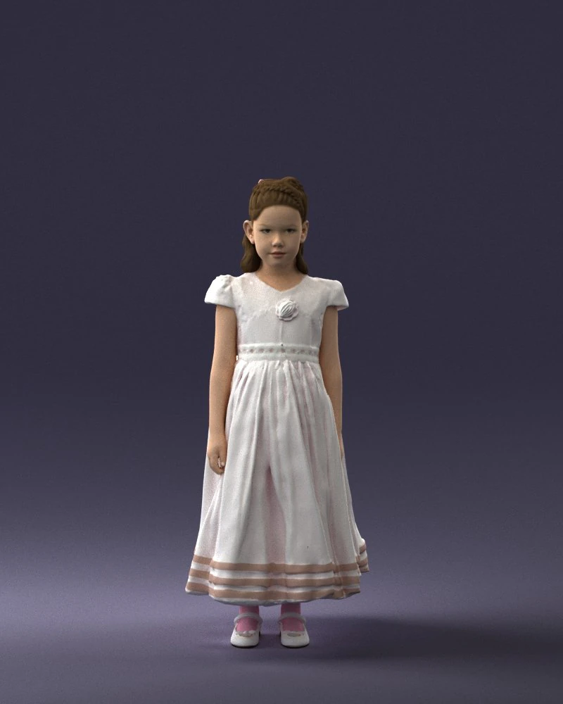 girl in sundress 0204-2 3d print ready 3D Print Model .c4d .max .obj .3ds .fbx .stl .blend 