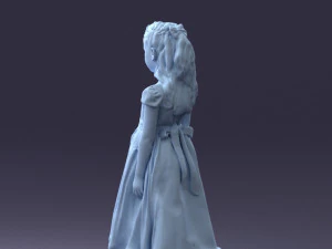 girl in sundress 0204-2 3d print ready 3D Print Model