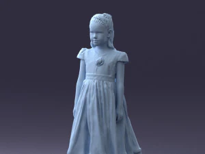 girl in sundress 0204-2 3d print ready 3D Print Model