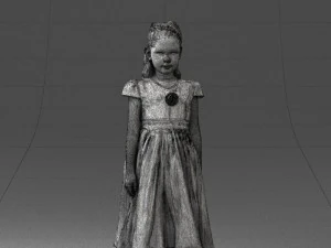 girl in sundress 0204-2 3d print ready 3D Print Model