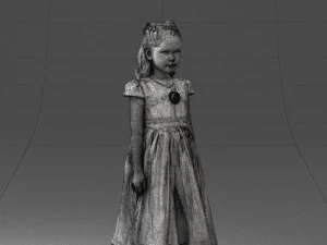 girl in sundress 0204-2 3d print ready 3D Print Model