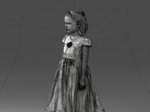 girl in sundress 0204-2 3d print ready 3D Print Model