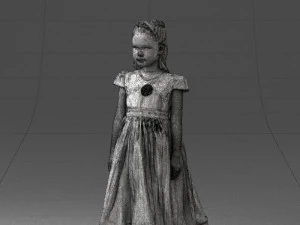 girl in sundress 0204-2 3d print ready 3D Print Model