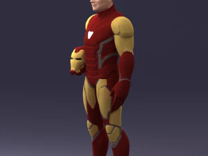000291 Man in Futuristic Armored Suit with Helmet 1001 3dp 3D Print Model