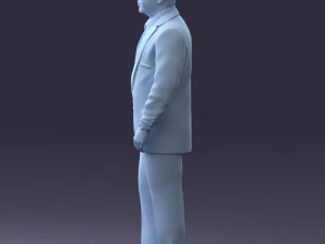000281 Businessman in Checked Suit 0730 3D Model