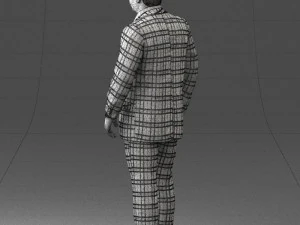 000281 Businessman in Checked Suit 0730 3D Model