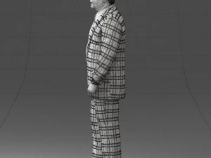 000281 Businessman in Checked Suit 0730 3D Model