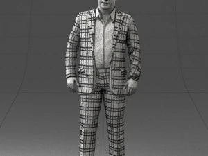 000281 Businessman in Checked Suit 0730 3D Model