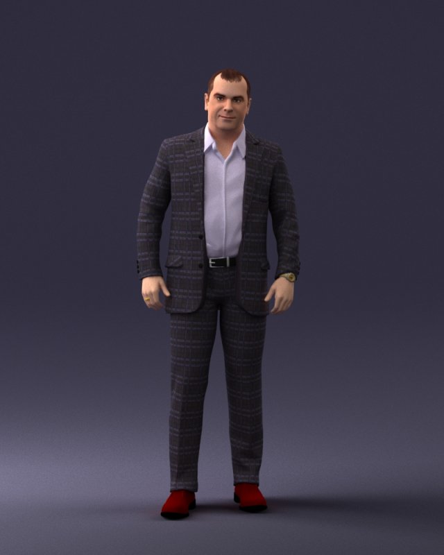 man casual 0730-1 3d print ready 3D Print Model .c4d .max .obj .3ds .fbx .stl .blend 