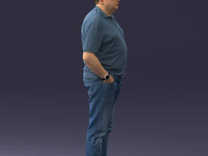 000266 Casual Man with Glasses 0527 3dp 3D Print Model