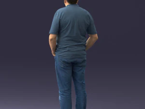 000266 Casual Man with Glasses 0527 3dp 3D Print Model