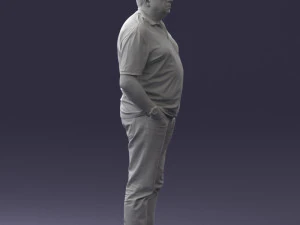 000266 Casual Man with Glasses 0527 3dp 3D Print Model