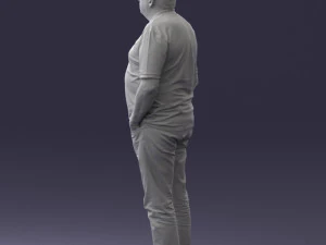 000266 Casual Man with Glasses 0527 3dp 3D Print Model