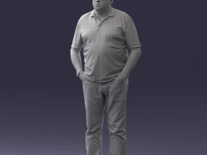 000266 Casual Man with Glasses 0527 3dp 3D Print Model