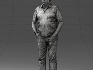 000266 Casual Man with Glasses 0527 3dp 3D Print Model