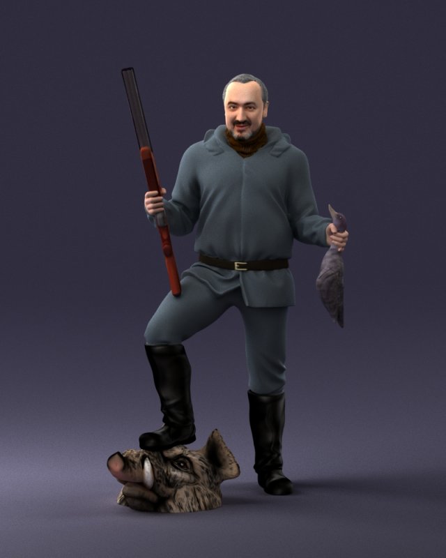 hunter 0527-2 3d print ready 3D Print Model .c4d .max .obj .3ds .fbx .stl .blend 