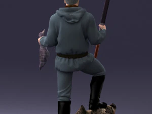 000267 Hunter with Rifle and Trophy 0527 3dp 3D Print Model