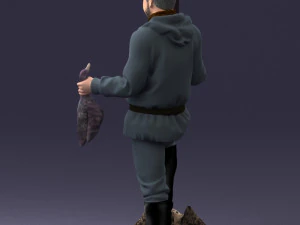 000267 Hunter with Rifle and Trophy 0527 3dp 3D Print Model